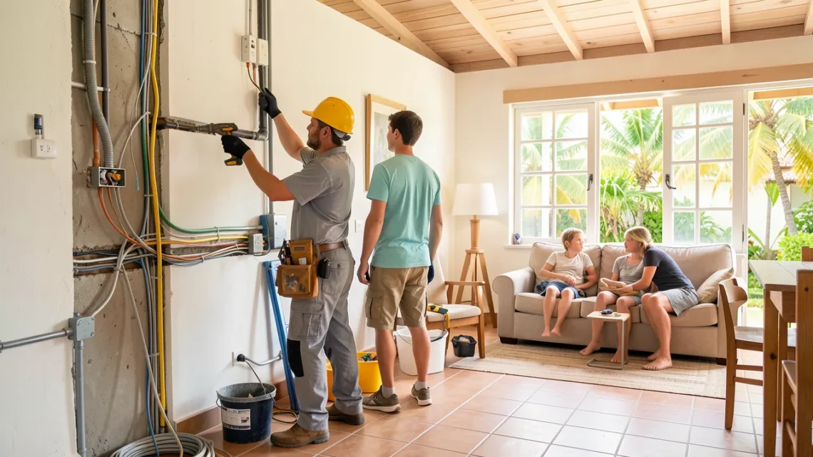 Rénover l’électricité et la plomberie d’une maison en Guadeloupe